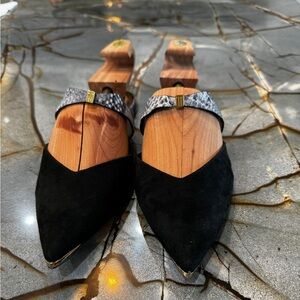 Ted Baker London Lorana Mule | Black Suede Shoes